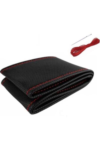 AYAZGURUP Ford Transit Custom Uyumlu Dikmeli Direksiyon Kılıfı Noktalı Siyah