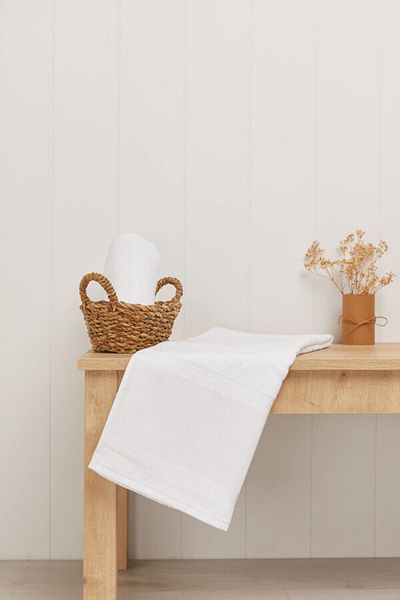 Fiesta Πετσέτα χεριών Soft Velvet Etamine 2 τεμαχίων 50x90 - Λευκή