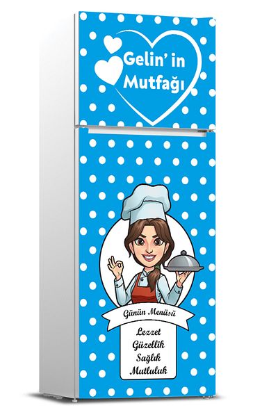 Tilki Dünyası Refrigerator Door Covering Sticker 0296