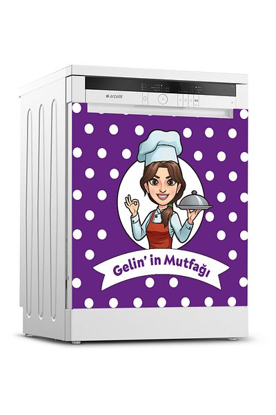 Tilki Dünyası Dishwasher Door Sticker 0256