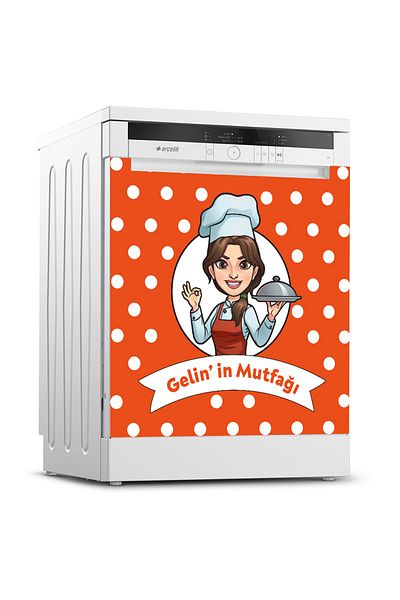Tilki Dünyası Dishwasher Door Sticker 0257