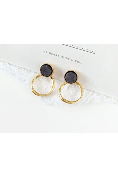 AKCstore Oura Siyah Gold Küpe