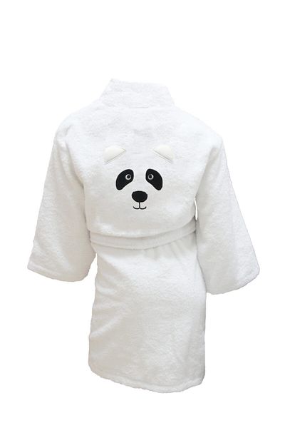 Lucy and Home 100% Cotton Panda Embroidered Children's Bathrobe