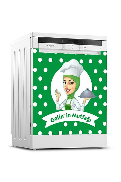 Tilki Dünyası Dishwasher Door Sticker 0262