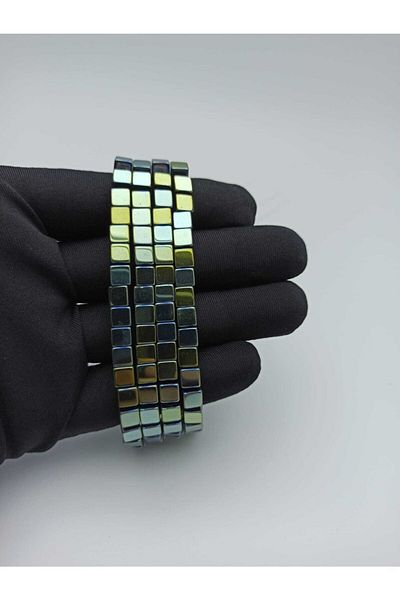 Yüksel Boncuk 6 mm Cube Hematite Array Φυσική Πέτρα