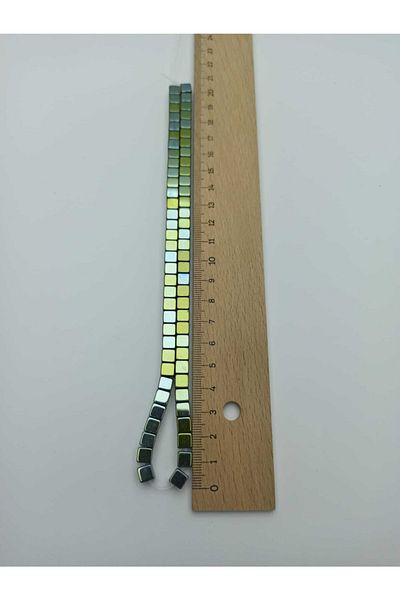 Yüksel Boncuk 6 mm Cube Hematite Array Φυσική Πέτρα