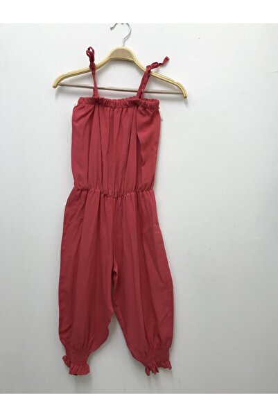 Pitti Girl's Pomegranate Coral Jumpsuit 9238