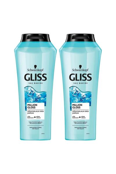 Gliss Million Gloss Yoğun Parlaklık Veren Şampuan 400 Ml 2'li
