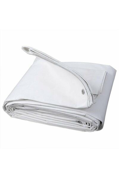 Edoplast 6x6 Metre Beyaz Su Sızdırmaz Teras Çadırı Brandası Tentesi Kapsüllü ...