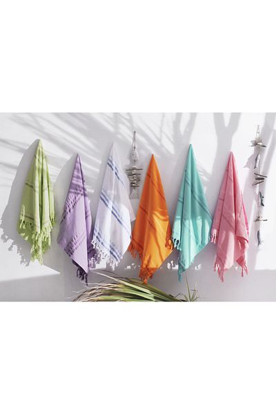 Menderes Home Πετσέτα Peshtamal Pink Cotton Collection