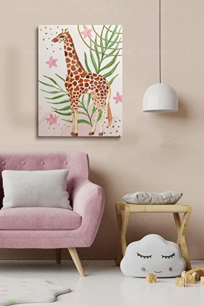 KanvasSepeti Tablou cu rama din panza cu model abstract decorativ pentru came...