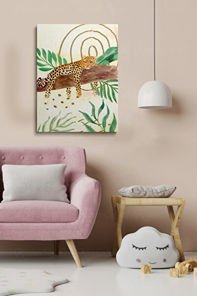 KanvasSepeti Dekorativna S Sa apstraktnim dezenom figura na platnu u okviru z...