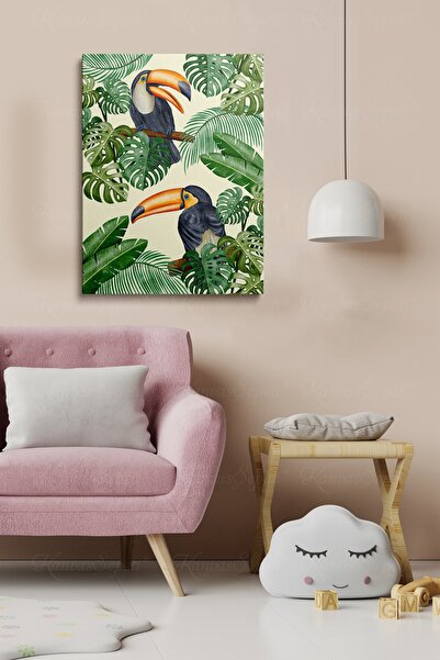 KanvasSepeti Dekorativna S Sa apstraktnim dezenom figura na platnu u okviru z...