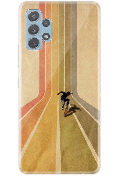 Cekuonline Silicone Case Skateboard for Samsung Galaxy A52 Pure Modern Pattern