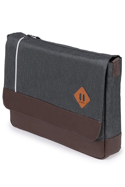 Strong Bag Geantă unisex afumată pentru poștaș cu compartiment pentru laptop și curea de umăr
