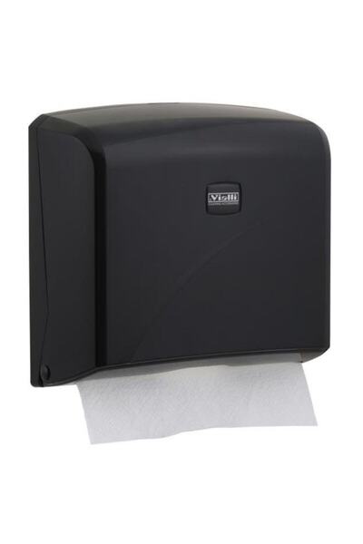 Vialli Диспенсър за хартиени кърпи със Z-сгъване Макс. 22 см. 200 бр. Черен K2b