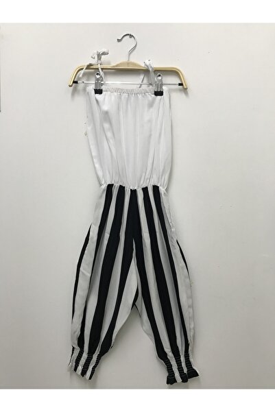 Pitti Чорний смугастий комбінезон для дівчинки 9243