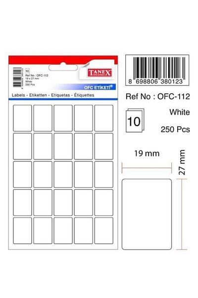 Tanex Taneks Ofc-112 19x27 Bag Label