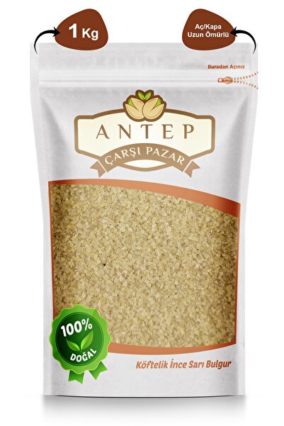 Antep Çarşı Pazar Köftelik Bulgur Sarı Ince Taş Değirmen | 1 Kg