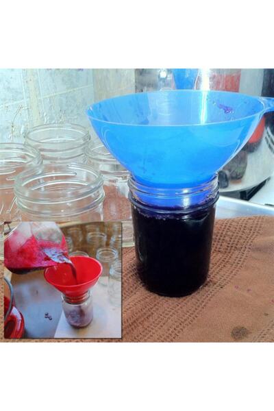 FırsatYeri Kavanoz Hunisi Reçel Konserve Kavonozu Doldurma Hunisi Plastik