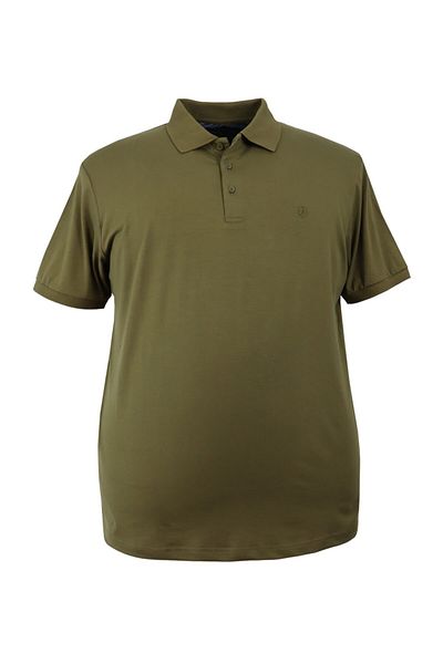 rugatchi Ανδρικό T-Shirt Lycra Single Jersey Polo γιακά μεγάλου μεγέθους