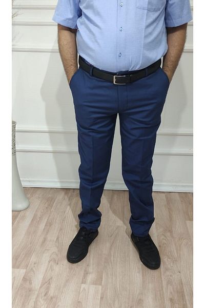 nacar çarşı Men's Classic Comfortable Fit Linen Trousers