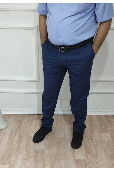 nacar çarşı Men's Classic Comfortable Fit Linen Trousers