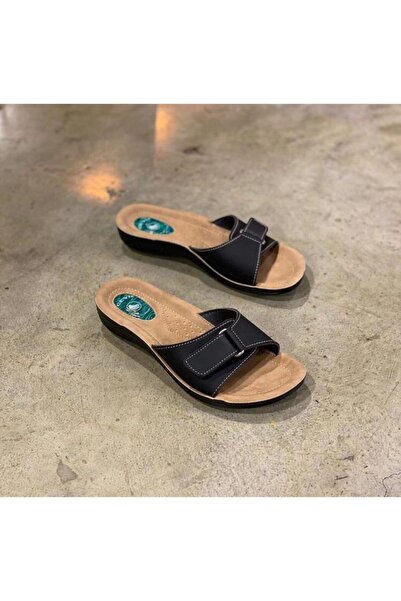 Ceyo Women's 9808-15 Daily Walking Gel Orthopedic Slippers Black