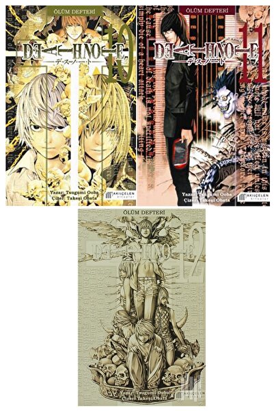 Akıl Çelen Kitaplar Death Note Ölüm Defteri 3 Cilt Manga Seti (cilt 10-11-12)