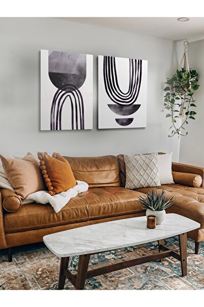 KanvasSepeti Set de 2 Bohemian Bohom Bohe Boho Art Abstract Abstract Pastel T...