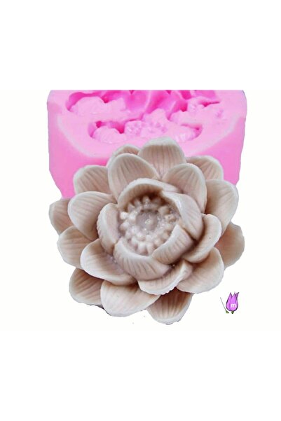 morlalem m 8,6cm Lotus Çiçeği Nilüfer Çiçek Silikon Kalıp K-074, Kokulu Taş S...