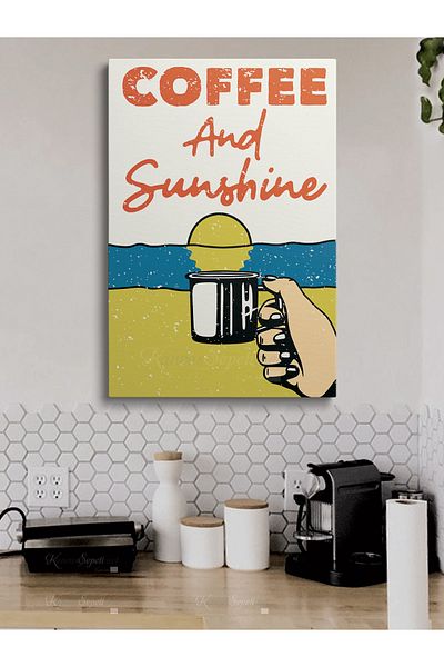 KanvasSepeti Cafe Caffe Cafenele Abstract Trend Decorative Canvas Canvas Print Paintings pentru Cafea Bufetă Bufete