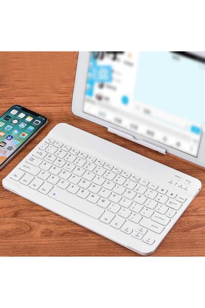 Universal Samsung Galaxy Tab A Sm-t290 8" Uyumlu Bleutooth Tablet Klavyesi Mini Slim Şarjlı Kablosuz Klavye