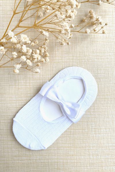 Esra's Store جوارب راقصة الباليه باللون الأبيض للفتيات الصغيرات