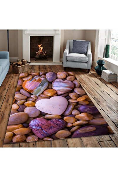 Resmiro Taş Desenli Dijital Baskılı Halı Rsp64