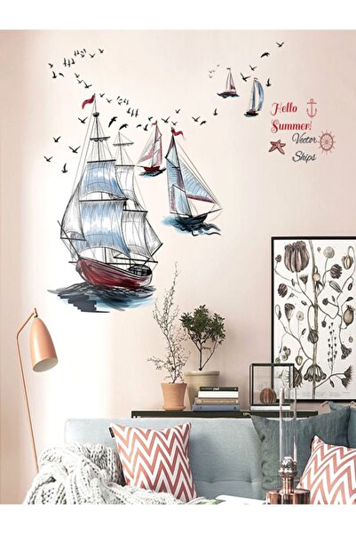 FAMILY Co. Ev Duvar Dekorasyon Fikirleri Duvar Sticker Çıkartmaları Yelkenli