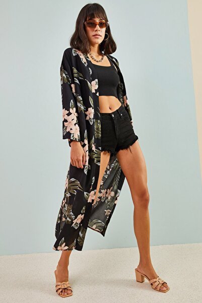 Bianco Lucci Dámské více vzorované páskové kimono