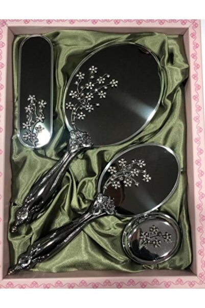 Saraylı Ayna Tarak Seti 4 Parça Çeyizlik