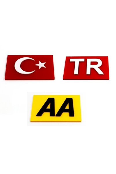 BsElektronik Plexi 3d Blinds with Crest Adhesive - Aa - Tr - Turkish Flag