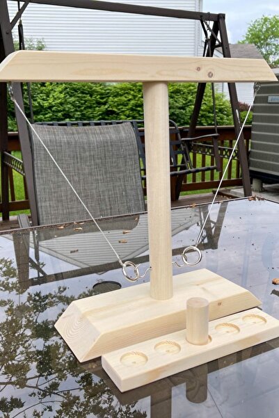 Alyones Ahşap Masa Üstü Halka Geçirme Oyunu