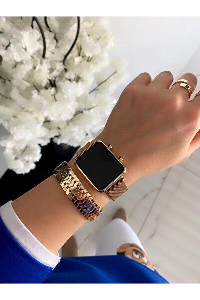 İSTLİV Digital Wicker Cord Wristwatch