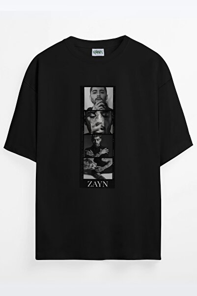 Grove Fashion One Direction Zayn Malik Baskılı Unisex Oversize T-shirt