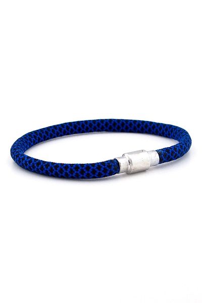 Solfera Navy Blue Black Paracord String Magnet Men's Bracelet M012e