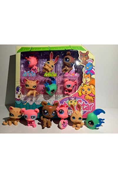 Genel Markalar Pet Shop Neşeli Minişler 6'lı Miniş Ailesi Oyuncak Pet Star