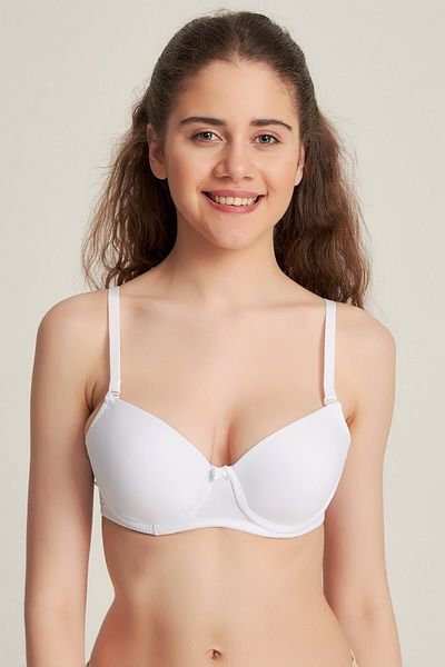 Pemilo Sutien căptușit acoperit cu elastan 3050205 damă alb