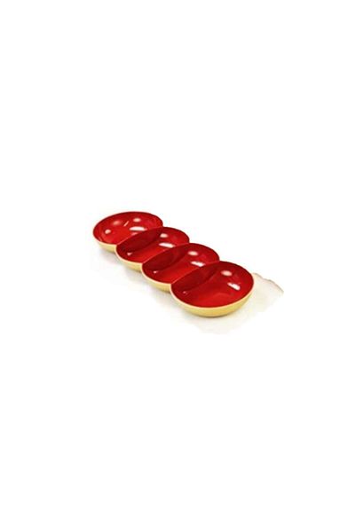 Tupperware Snack Bowl Gold-red