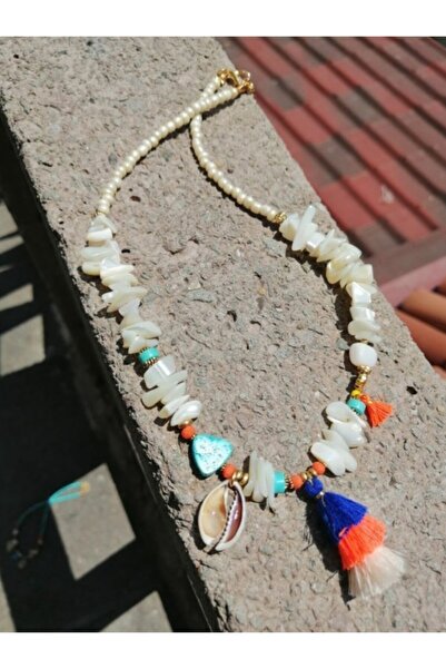 HOSBUTIK White Natural Stone Necklace
