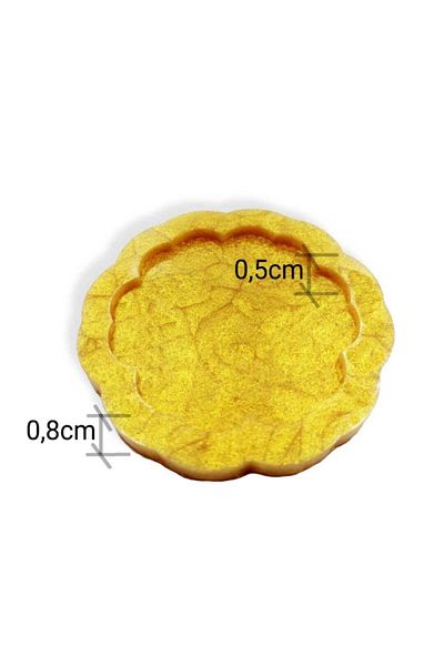 Epoksimax Flower Patterned Magnet Silicone Mold - Premium Series Silicone for Epoxy Casting 6.5cm