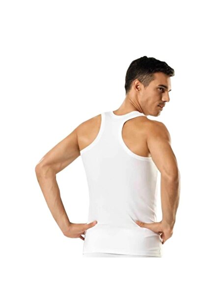 bejamonti 6-Ribbed Athlete Rambo Sports Men's Athlete White