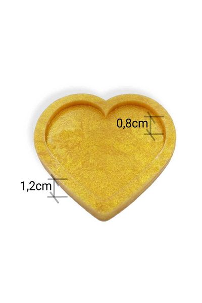 Epoksimax Heart Coaster Silicone Mold - Premium Series Silicone for Epoxy Casting 12cmx8cm